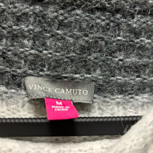 Vince Camuto Womens Ombré Rich Black Striped Sweater Size M - Picture 5 of 6